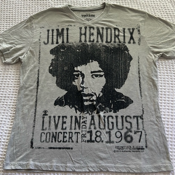 Jimi Hendrix Live In Concert Men’s Tshirt A10 Vintage - Picture 1 of 3